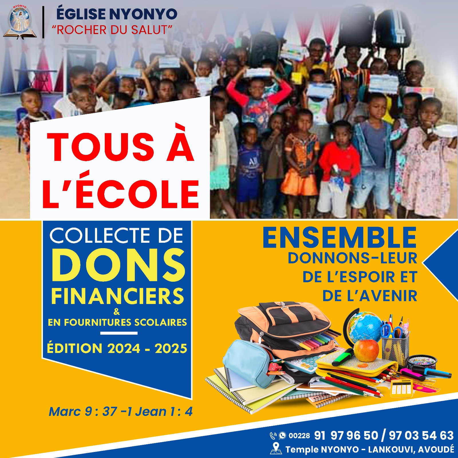 Collecte de dons pour l'éducation